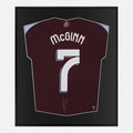 Framed McGinn Signed Shirt, Aston Villa Cup 2024-25 [Lite]