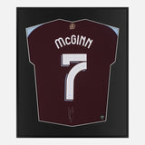 Framed McGinn Signed Shirt, Aston Villa Cup 2024-25 [Lite]