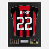 Framed Kaka Signed AC Milan Shirt Home 2008-09 [Classic]