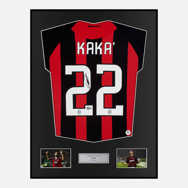 Framed Kaka Signed AC Milan Shirt Home 2008-09 [Classic]