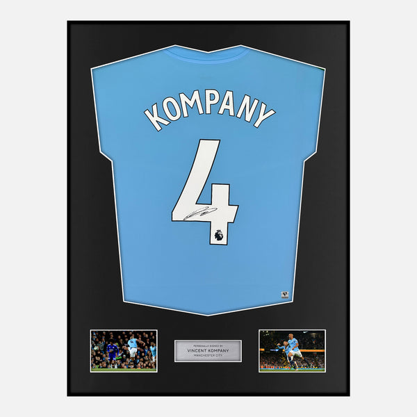 Framed Vincent Kompany Signed Manchester City Shirt [Modern]