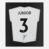 Framed Junior Firpo Signed Leeds United Shirt [Mini]