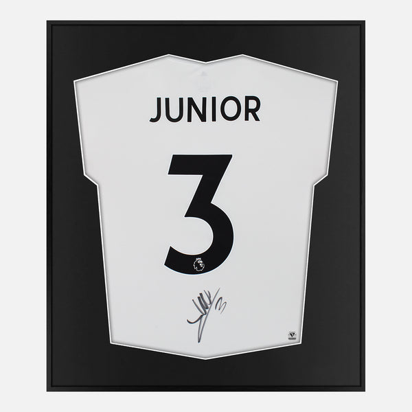 Framed Junior Firpo Signed Leeds United Shirt 2022-23 Home [Mini]