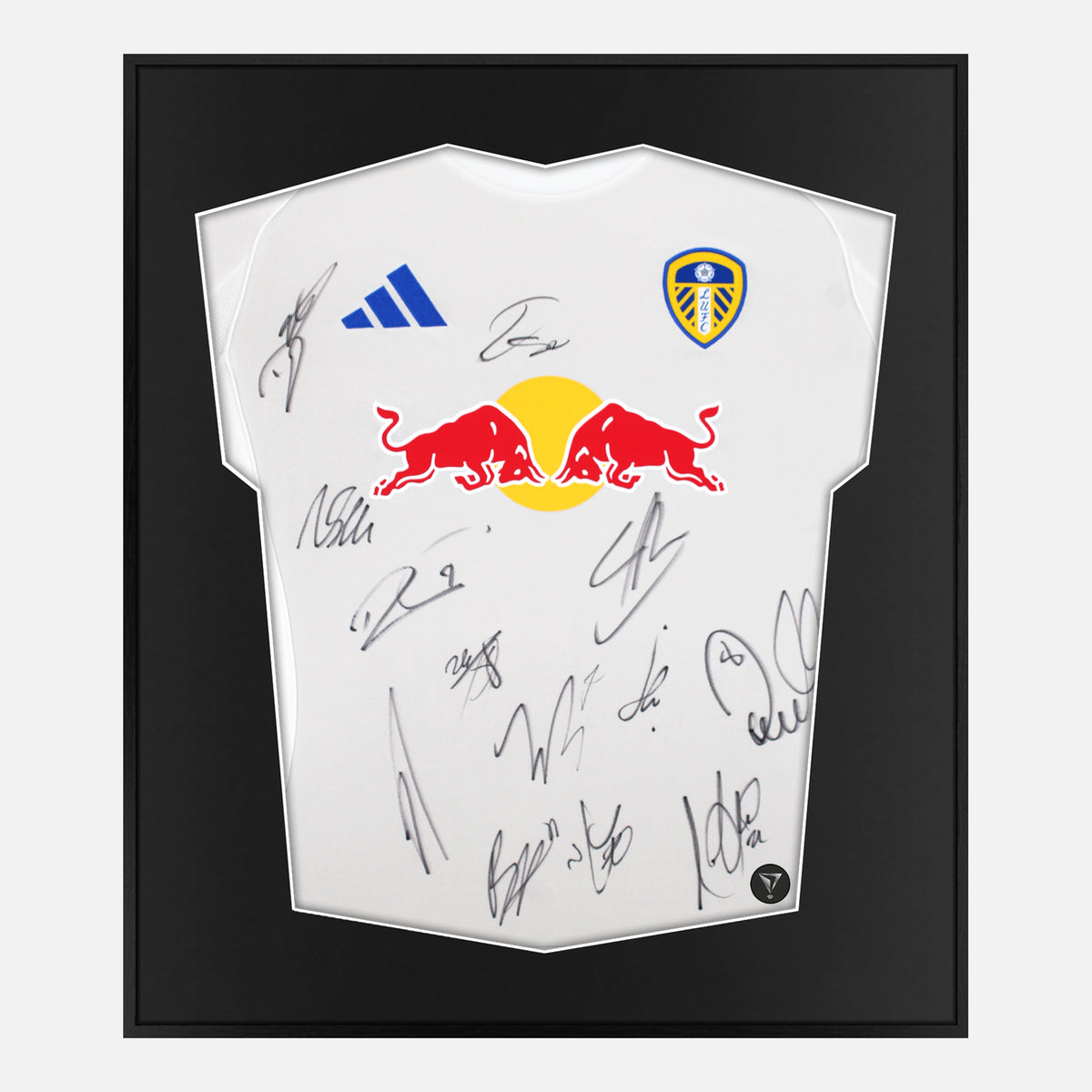 Framed Leeds United Signed Shirt [Lite] — Lite framed signed Leeds United shirt | The Vault