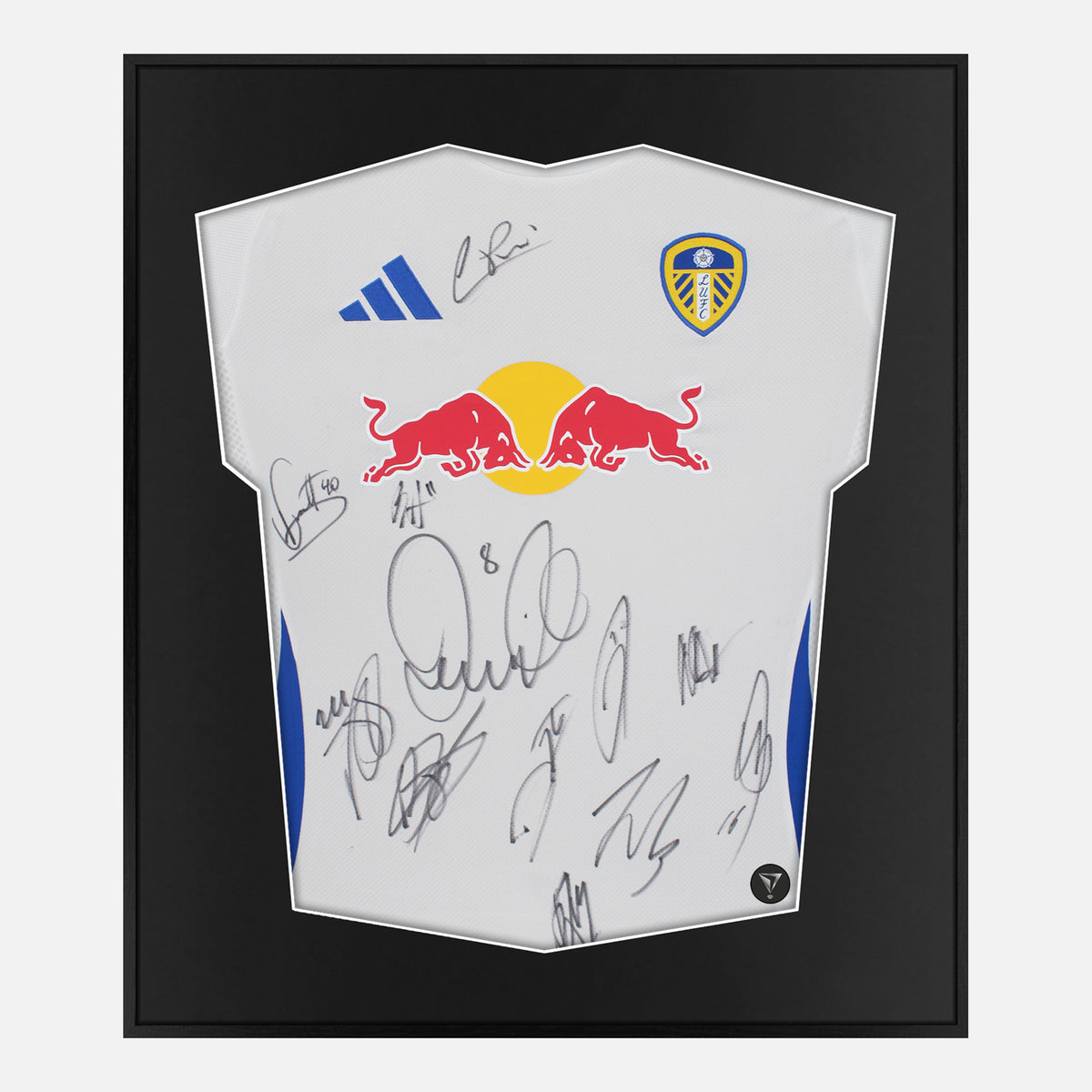 Framed Leeds United Signed Shirt [Lite] — Lite framed signed Leeds United shirt | The Vault