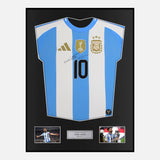 Framed Lionel Messi Signed Argentina Shirt Copa America [Classic]