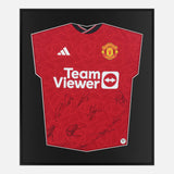 Framed Manchester United Signed Shirt, Player Version 2023-24 [Lite]