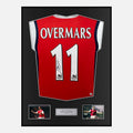 Framed Marc Overmars Signed Arsenal Shirt 1998-99 Home [Classic]