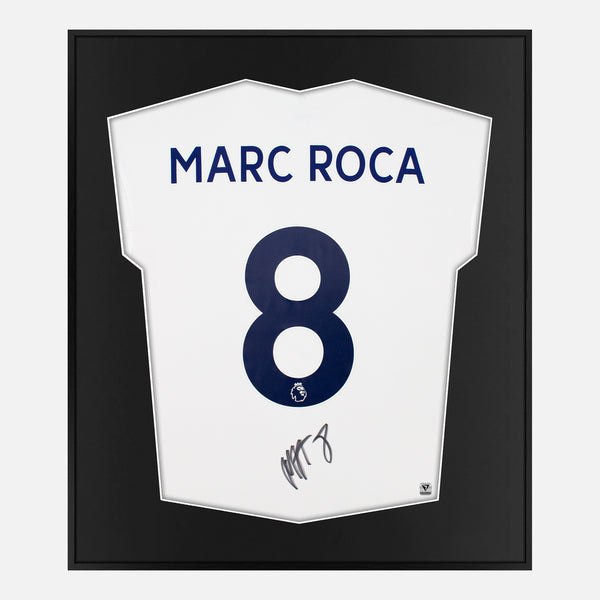 Framed Marc Roca Signed Leeds United Shirt 2022-23 Home [Mini]