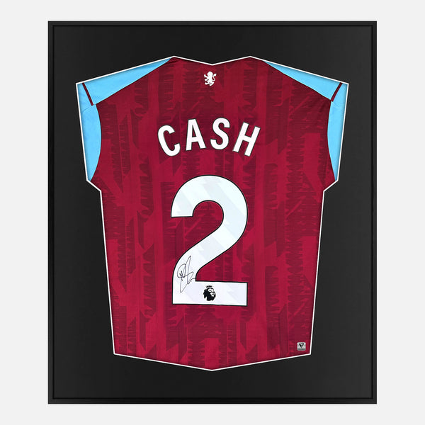 Framed Matty Cash Signed Aston Villa Shirt 2023-24 Home [Mini]