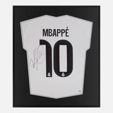Framed Mbappe Signed Shirt, Real Madrid Home 10 Jersey [Lite]