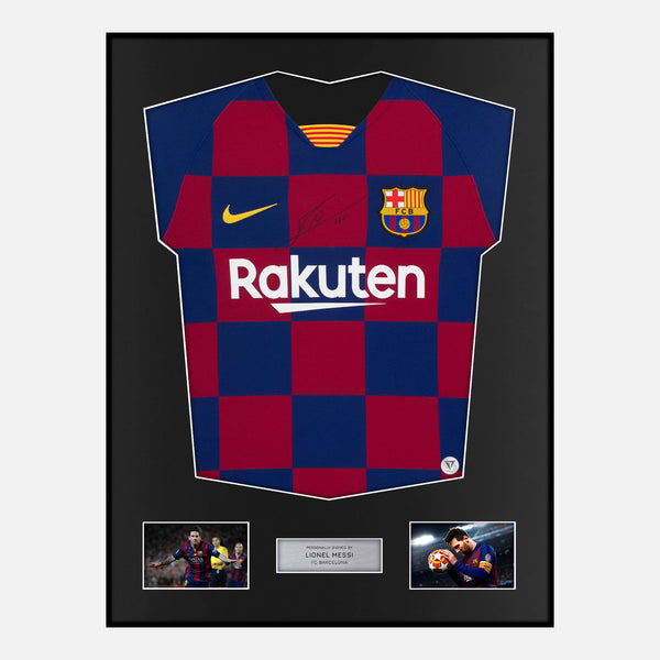 Framed Lionel Messi Signed Barcelona Shirt [Classic]