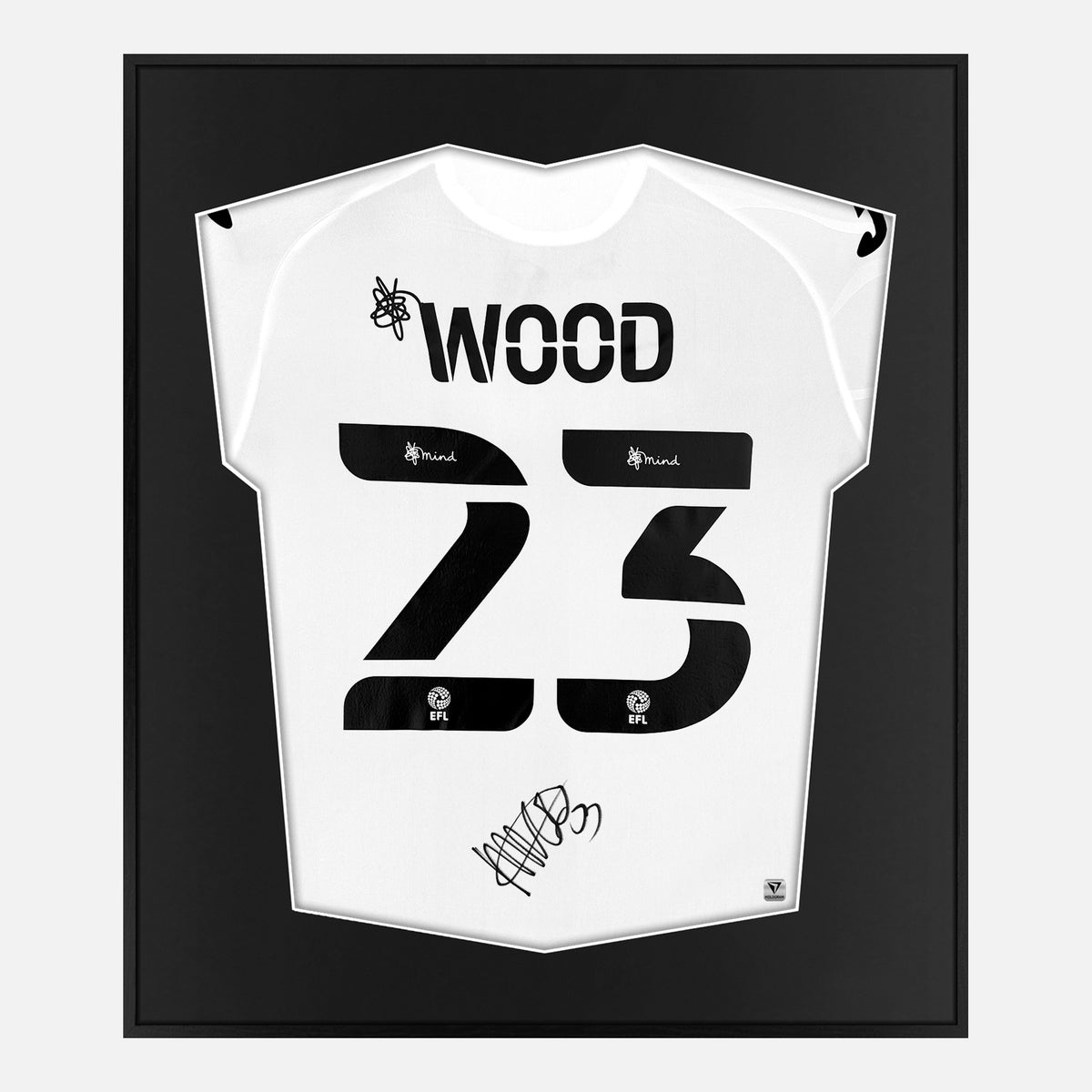 Framed Nathan Wood Signed Shirt, Swansea City Home [Lite] — Authentic signature with NFC and COA | The Vault