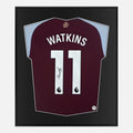 Framed Watkins Aston Villa Signed Shirt, Home [Lite]