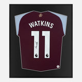 Framed Watkins Aston Villa Signed Shirt, Home [Lite]
