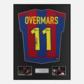 Framed Marc Overmars Signed Barcelona Shirt Home 2002-03 [Classic]