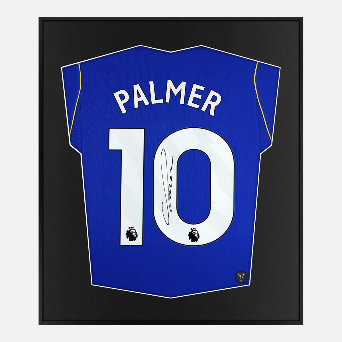 Framed Cole Palmer Signed Chelsea Shirt, Blue Home [Lite] — Lite framed Chelsea shirt signed by Cole Palmer | The Vault