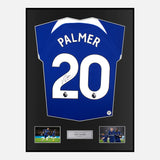 Framed Cole Palmer Signed Chelsea Shirt 2023-24 Home [Modern]