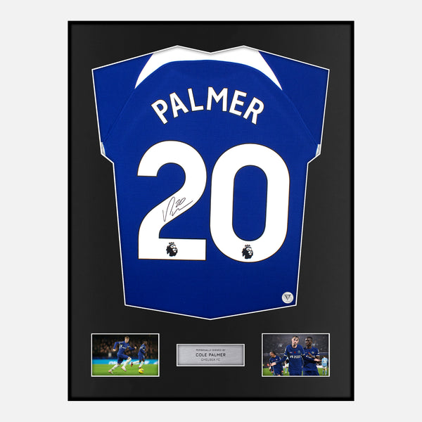 Framed Cole Palmer Signed Chelsea Shirt 2023-24 Home [Modern]