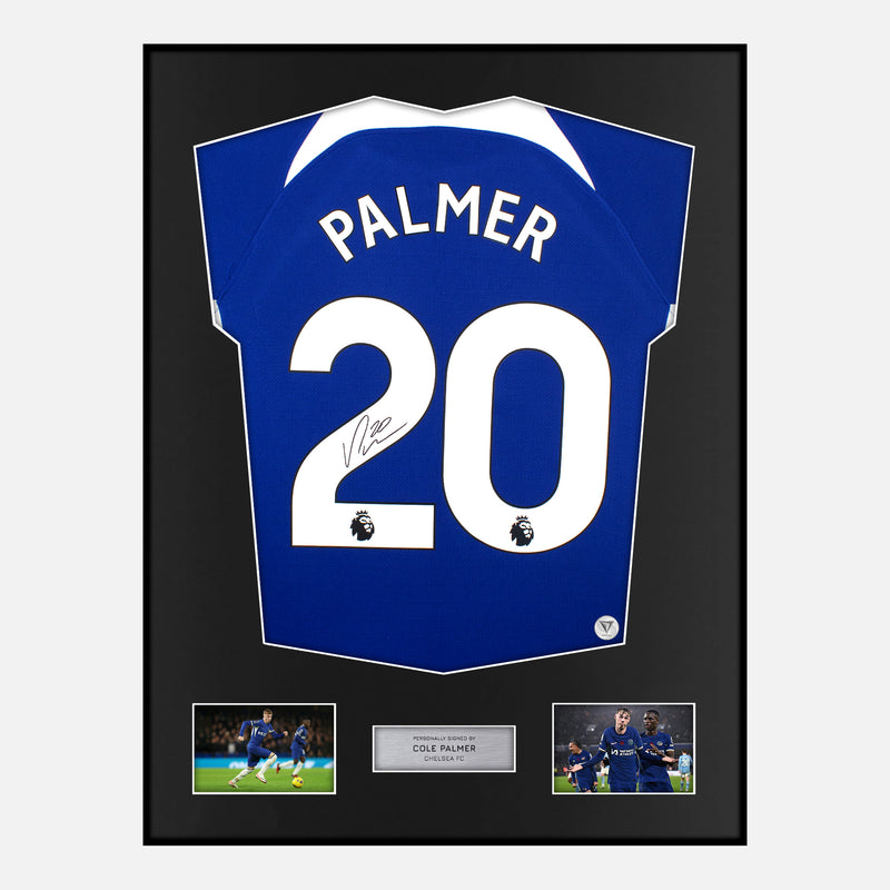 Framed Cole Palmer Signed Chelsea Shirt 2023-24 Home [Modern]