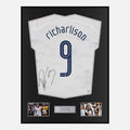 Framed Richarlison Signed Tottenham Hotspur Shirt Home [Classic]