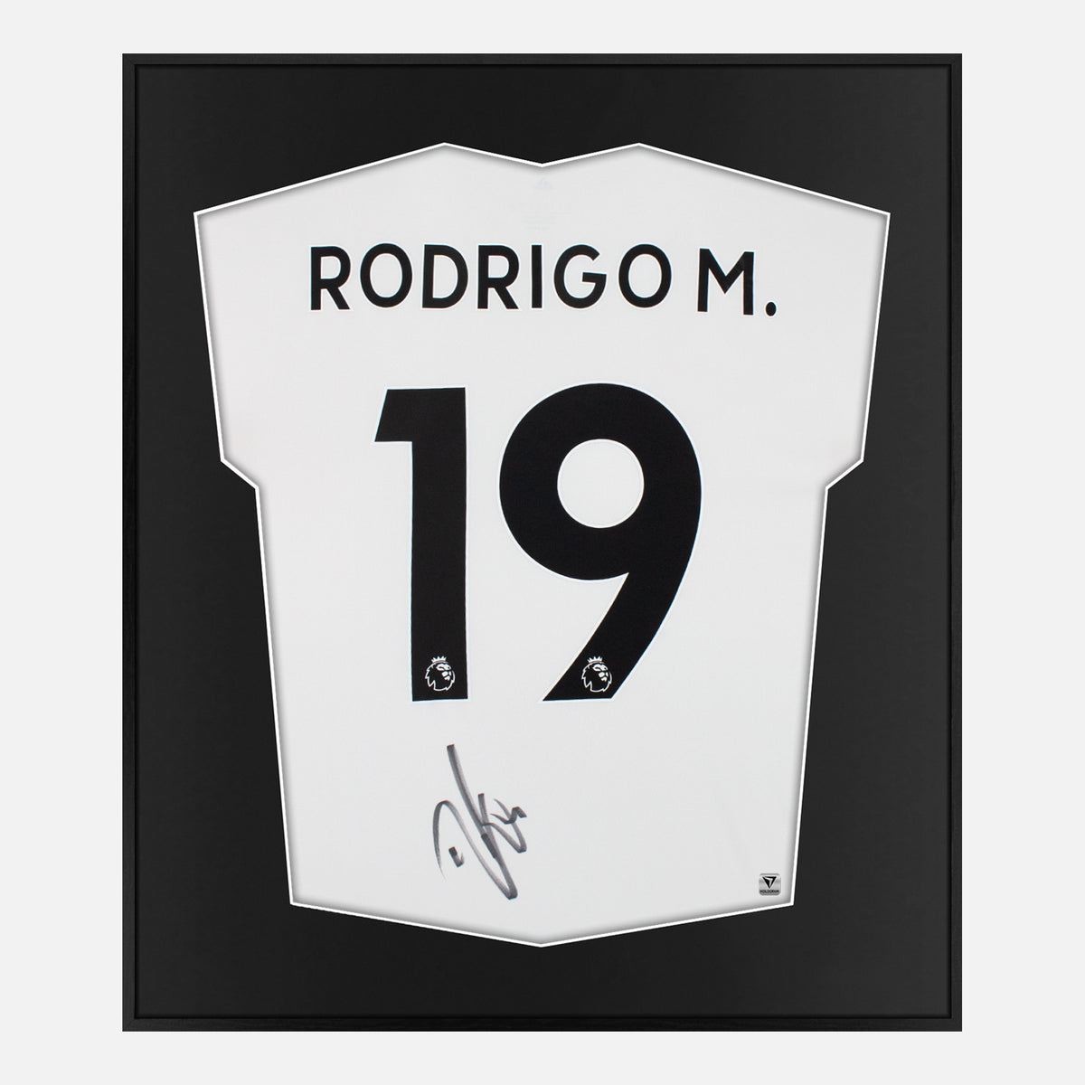 Framed Rodrigo Moreno Signed Leeds United Shirt [Lite] — Authentic signature with NFC and COA | The Vault