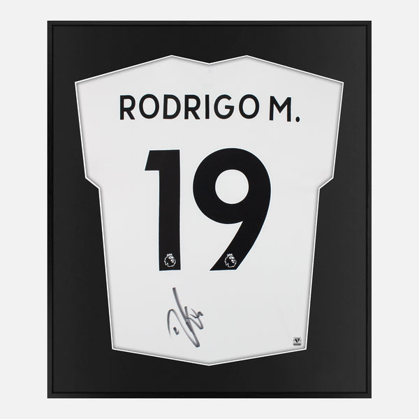 Framed Rodrigo Moreno Signed Leeds United Shirt 2022-23 Home [Mini]