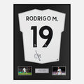 Framed Rodrigo Moreno Signed Leeds United Shirt 2022-23 Home [Classic]