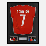 Framed Cristiano Ronaldo Signed Portugal Shirt 2025 Final [Classic]