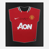 Framed Rooney Signed Shirt, Manchester United Home [Lite]