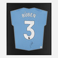 Framed Ruben Dias Signed Shirt, Man City Home New [Lite]