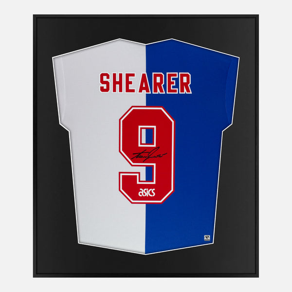 Shearer Signed Blackburn Shirt Framed