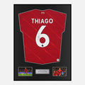 Framed Thiago Alcantara Signed Liverpool Shirt Pro Home [Classic]
