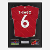 Framed Thiago Alcantara Signed Liverpool Shirt Pro Home [Classic]
