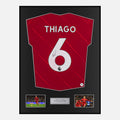 Framed Thiago Alcântara Signed Liverpool Shirt 2021-22 Home [Classic]