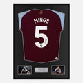 Framed Tyrone Mings Signed Aston Villa Shirt 2023-24 Home [Classic]