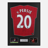 Framed Robin Van Persie Signed Manchester United Shirt Home 2012-13 [Classic]