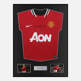 Framed Wayne Rooney Signed Manchester United Shirt 2011-12 Home [Classic]