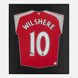 Framed Wilshere Signed Arsenal Shirt, 10 Autograph [Lite]