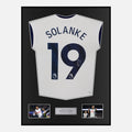 Framed Dominic Solanke Signed Tottenham Hotspur Shirt 2024-25 Home [Classic]