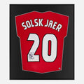 Framed Solskjaer Signed Manchester United Shirt, 99 Final [Lite]