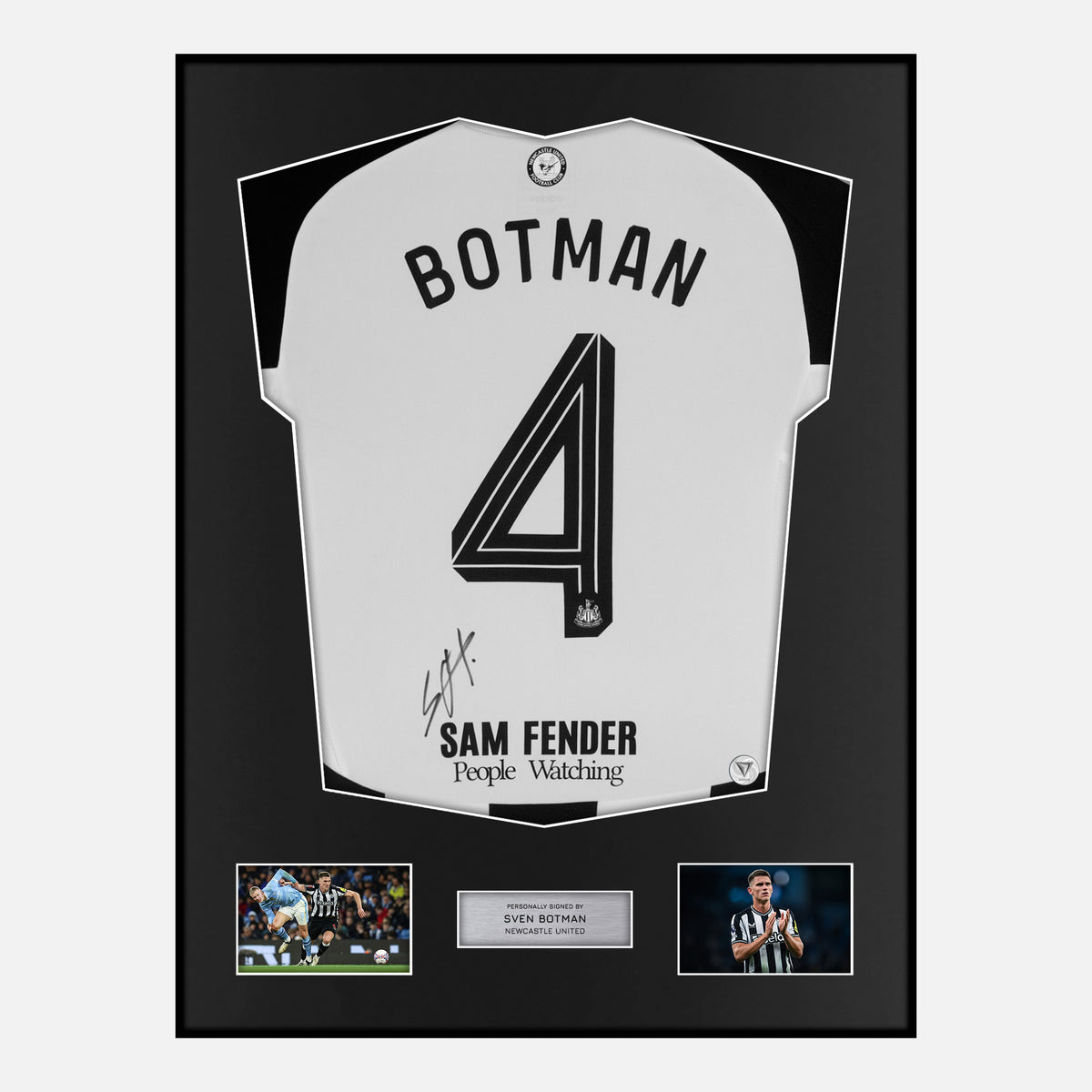 Framed Sven Botman Signed Newcastle United Shirt 2024-25 [Classic] — Verified autograph with NFC and certificate | The Vault