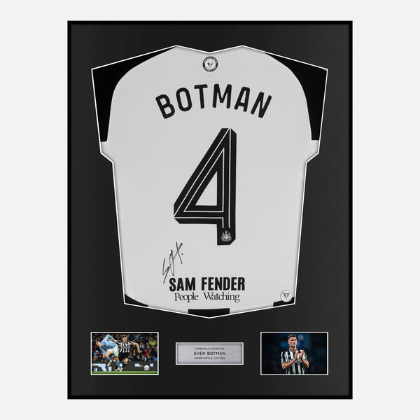 Framed Sven Botman Signed Newcastle United Shirt 2024-25 [Classic]