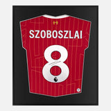 Framed Dominik Szoboszlai Signed Liverpool Shirt 2024-25 Home [Lite]