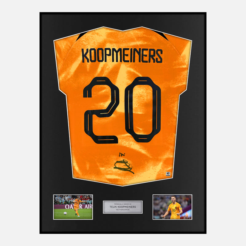 Framed Teun Koopmeiners Signed Netherlands Shirt 2022 World Cup [Modern]