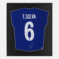 Framed Thiago Silva Signed Chelsea Shirt, Number 6 [Lite]