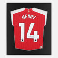 Framed Henry Signed Shirt, 14, Arsenal Home [Lite]