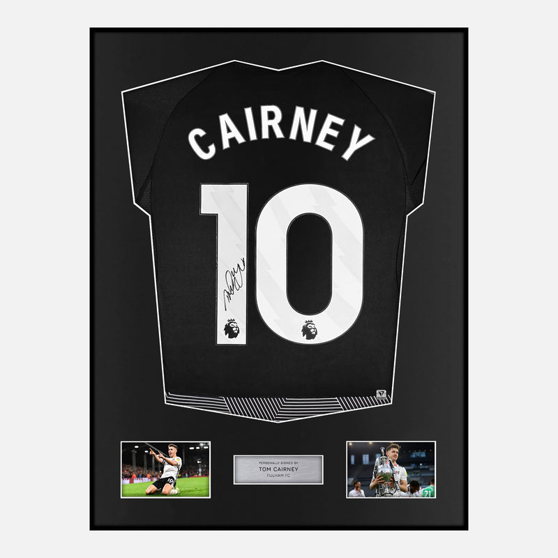 Framed Tom Cairney Signed Fulham Shirt 2023-24 Third away [Modern]