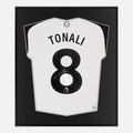 Framed Sandro Tonali Signed Shirt, Newcastle United Home [Lite]