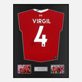 Framed Virgil Van Dijk Signed Liverpool Shirt 2020-21 Home [Classic]